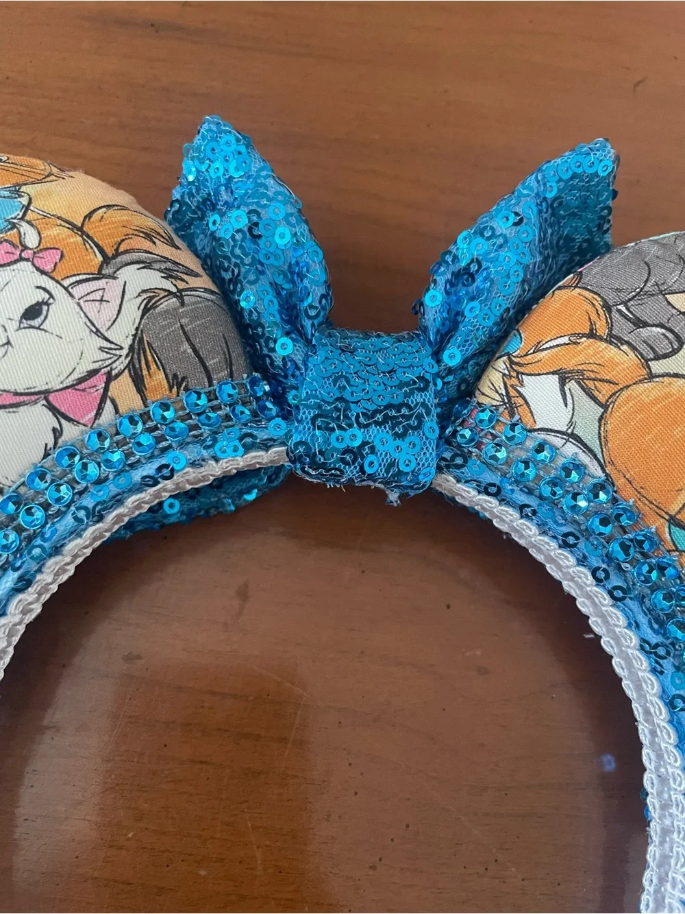 DISNEY INSPIRED Kids Sequin Bow Headband - Blue